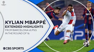 Kylian Mbappé: Extended Highlights from Barcelona vs PSG | Round of 16 | UCL on CBS Sports
