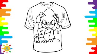 SonicT-shirt Coloring Page |Sonic The Hedgehog T-shirt Coloring | Disfigure - Blank [NCS Release]