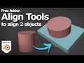 How to Align Two Objects in Blender using Free Addon Align Tools