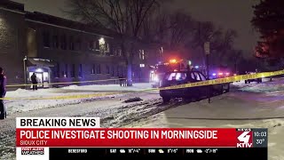 Police investigating a shooting at the Whittier apartments in Morningside neighborhood