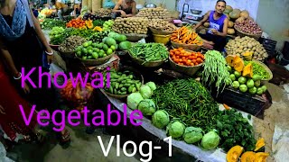 khowai vegetable Market | vlog-1