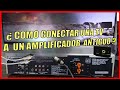 COMO CONECTAR UN AMPLIFICADOR VIEJO  A LA  TELEVISIÓN ( TELEVISOR,TV )