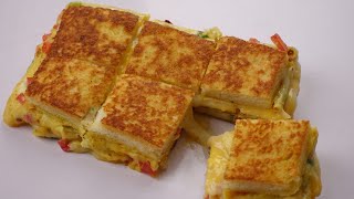 Cheese Egg Toast,5 Minutes Breakfast Recipe,Quick And Easy Recipe By Recipes Of The World