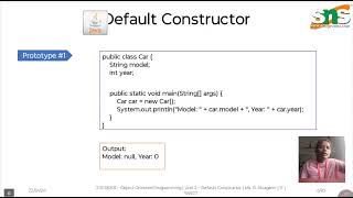 Default Constructor|Java programming language|SNS INSTITUTIONS