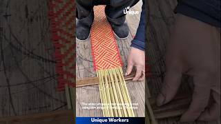 Simple bamboo weaving technique - The workers do their job perfectly || #machine #shorts