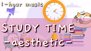 Study timer: 1-hour | with music (aesthetic)