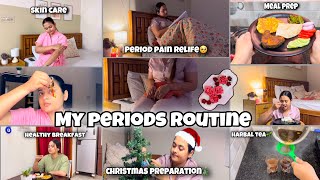 MY PERIODS ROUTINE🩸|| PAIN RELIEF 😮‍💨|| HEALTHY BREAKFAST || SKIN CARE || HARBAL TEA🍵