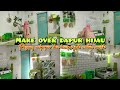 MAKE OVER DAPUR HIJAU || pasang walpaper dan lampu