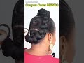 😍beautiful hairstyle long braided ponytail install on short natural hair mybraidedwig