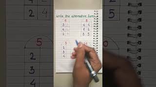 write the alternative sum #mathsconcept #shorts #trending #kindergarten #educational #addition