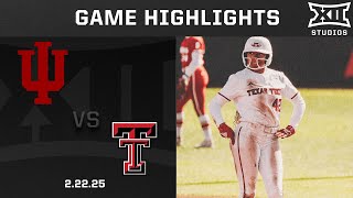 Indiana vs. Texas Tech (2.22.25) Highlights | 2025 Big 12 Softball