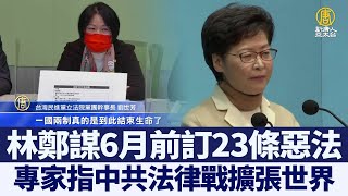 林鄭謀6月前訂23條惡法 專家指中共法律戰擴張世界｜@ChinaBreakingNewsTV ｜20220104