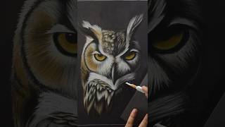 Step by Step Realistic OWL Drawing! #shorts #drawing
