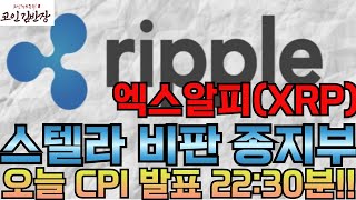 [#리플  #xrp ] 스텔라 비판 종지부 오늘 CPI 발표 22:30분!!