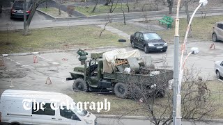 Civilian crushed by tank after Russian saboteur plot foiled in Obolon district, Kyiv