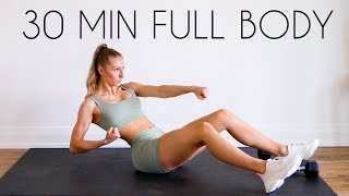 30 min FULL BODY SCULPT (No Jumping, Minimal Equipment Workout)