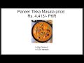 (PKR) 1 item, Indian takeout dish price in USA the Paneer Tikka Masala