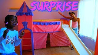 Surprising My Daughter With A New Princess Bed (I Made Her Cry)