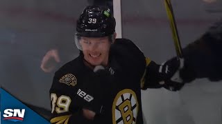 Morgan Geekie Puts Bruins On Board In Game 2 After Maple Leafs' Jake McCabe Takes Late Penalty