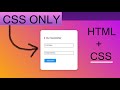 CSS Newsletter with Animated Floating Input Labels  | Move Placeholder Above The input on Focus