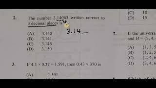 Question 2 of 60| January 2022 Multiple Choice| CSEC Mathematics