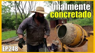 concretei as vigas // fundação da cozinha pronta