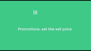 Set the sell price promotion in KRISP