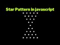 Hourglass Star Pattern using for loop in javascript 2023 | Papa Developer