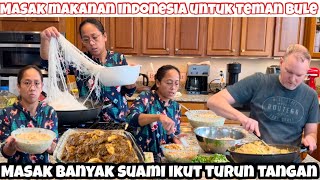 MASAK MAKANAN INDONESIA 🇮🇩 UNTUK DI BAWA KERUMAH TEMAN BULE RENDANG DAGING, BAKWAN JAGUNG