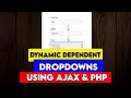 Dynamic Dependent Dropdowns using AJAX, JQUERY ,PHP PDO ,MYSQL