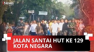 HUT Ke-129 Kota Negara, Bupati Tamba Lepas Kegiatan Jalan Santai