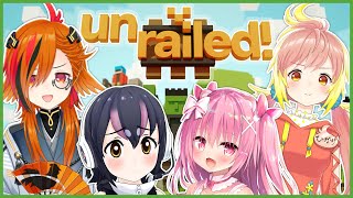 【Unrailed!】鳥と熊のフレンズによる新鉄道開通！【風見くく/飛良ひかり/姫熊りぼん/フンボルトペンギン】