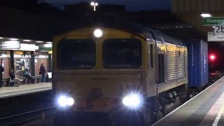 Night Operations at Leicester Station on Sat 11th Nov 2023 - 66099, 66041, 66714