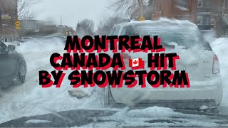 Montréal hit by Snowstorm but someone manage to make Snow Angel @Jeder Cooks