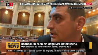 Scandal in Parlament: Florin Roman a confiscat microfonul si a fost evacuat de la prezidiu de AUR