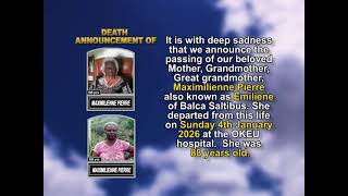 Maximilienne Pierre ~ Short Obituary