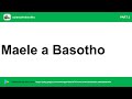 Maele a Basotho part 2