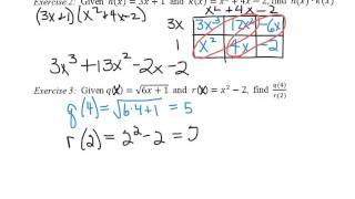 A2 CC Unit 1 Algebra of Functions