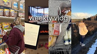 weekly vlog: home bargains + whitefox haul + food shop haul + self care evening + more