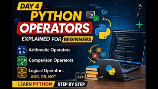 Python Operators for Beginners | Day 4 Python Tutorial | Arithmetic, Comparison & Logical Operators