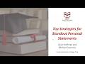 Top Strategies for Standout Personal Statements