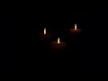 Three burning candles in the dark #candle #dark #calm