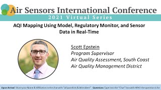 AQI mapping using model, regulatory monitor, and sensor data in real-time