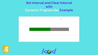setInterval and clearInterval in JavaScript | Dynamic Progress Bar Tutorial