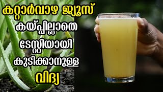 കറ്റാർവാഴ ജ്യൂസ്‌ ഇനി കയ്പ്പില്ലാതെ കുടിക്കാം | Aloe Vera Juice Malayalam | Summer Drink😋