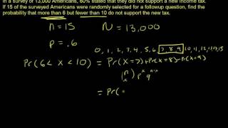 Binomial Approx to Hypergeometric Pr BETWEEN