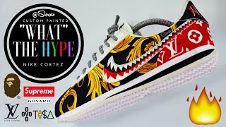 supreme louis vuitton drip air force ones
