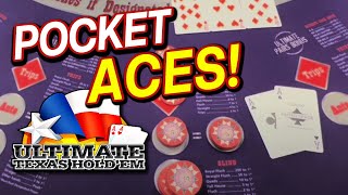 POCKET ACES for the WIN!! 👊 Ultimate Texas Hold em Poker