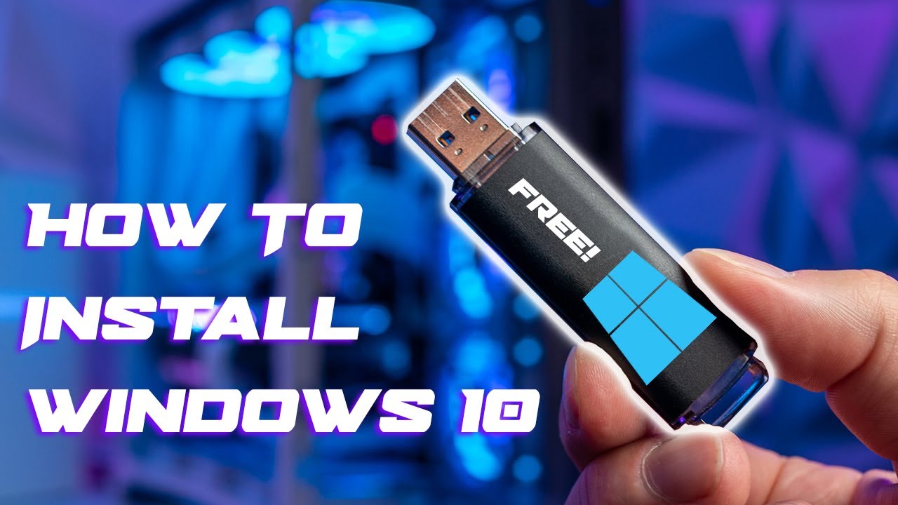 Install Windows 10 For FREE From A USB Flash Drive! (Step-By-Step ...