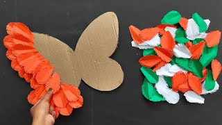 Independence day special crafts/Tricolour butterfly wall hanging/Paper craft for Independence day